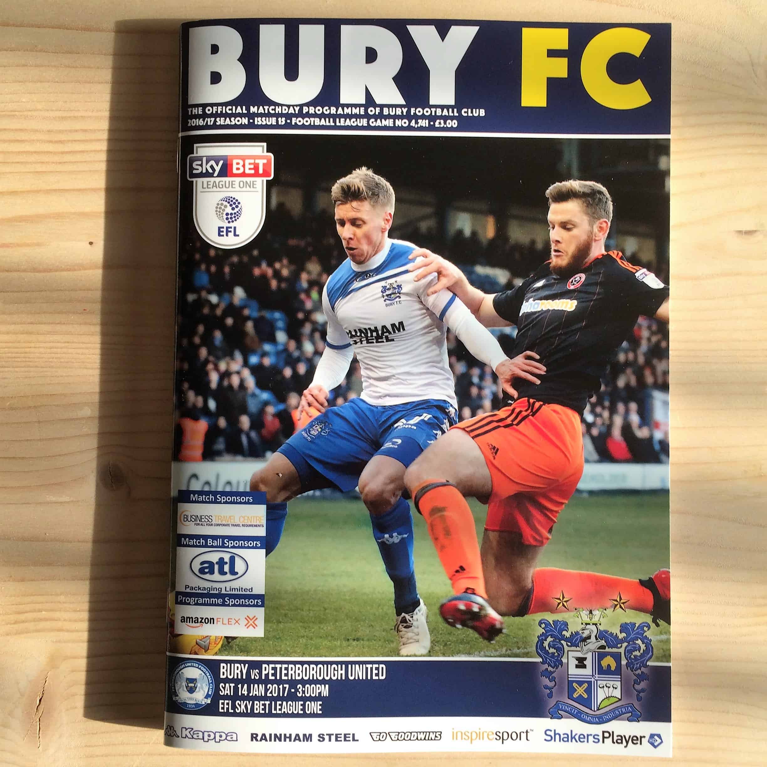 Bury FC v Peterborough United FC